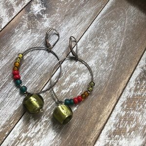 Retro hoop earrings